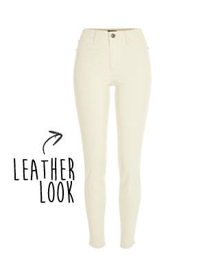 river island leather look jeans